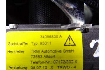 Cinturon seguridad trasero derecho, Mercedes-benz Clase e (Bm 212) Lim. 220 CDI BlueEfficiency (212.002) 2011, 34056830A
