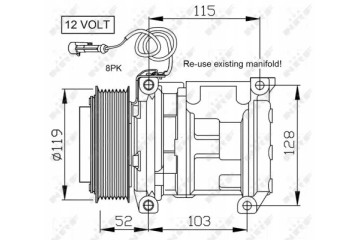 NRF 32660 Compressor air conditioning Version European