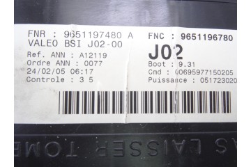 Caja reles / fusibles, Peugeot 307 (S1)(04.2001) Xs 2005, 9651197480