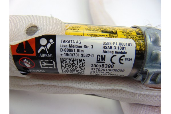Airbag cortina delantero derecho, Opel Astra K Berlina 5P Dynamic Start/Stop 2016, 39008398