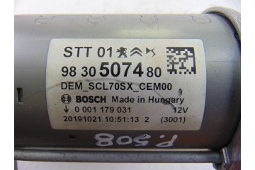 Motor arranque, Peugeot 508 GT Line 2018, 9830507480