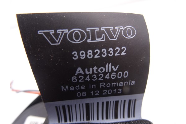 Cinturon seguridad trasero izquierdo, Volvo V60 Familiar Summum 2014, 39823322