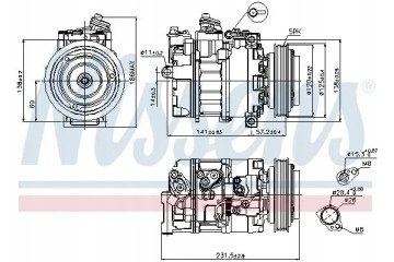 COMPRESSOR AIR CONDITIONING COMPRESSOR 89231 NISSENS Catalog number of the part 89231