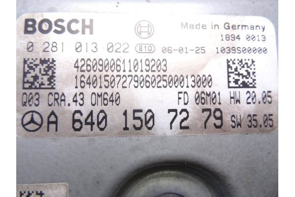 Centralita motor uce, Mercedes-benz Clase a (Bm 169) A 180 Cdi (169.007) 2006, A6401507279