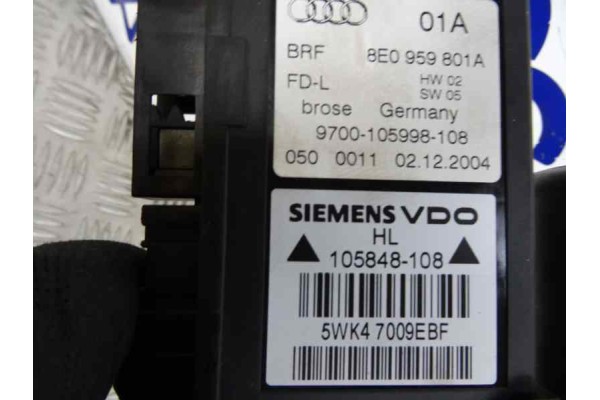 8E0959801A ELEVALUNAS TRASERO IZQUIERDO AUDI A4 AVANT (8E) 2.0 TDI 2005 8E0959801A 167168 AUDI - 2