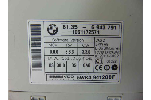 6943791 CENTRALITA CHECK CONTROL BMW SERIE 3 TOURING (E91)