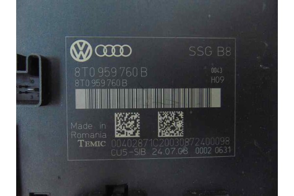 Módulo electrónico, Audi A5 Coupe (8T) 2.7 Tdi 2010, 8T0959760B
