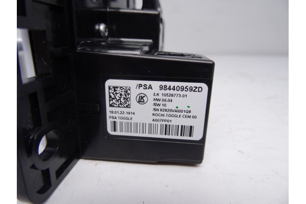 Palanca cambio, Peugeot 308 (P5) Active Pack 2022, 98440959ZD