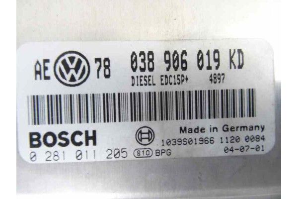038906019KD CENTRALITA MOTOR UCE VOLKSWAGEN PASSAT VARIANT (3B6) Advance 2004 038906019KD 168834 VOLKSWAGEN - 1