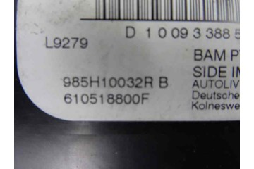 985H10032R AIRBAG LATERAL IZQUIERDO RENAULT MEGANE III BERLINA 5P Expression 2010 985H10032R 170854 RENAULT - 1
