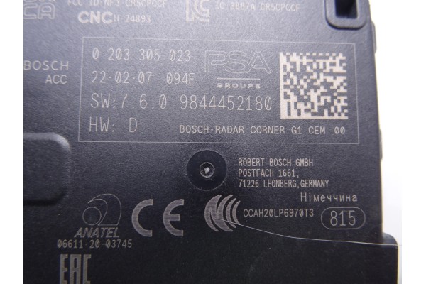 Módulo electrónico, Peugeot 308 (P5) Active Pack 2022, 9844452180