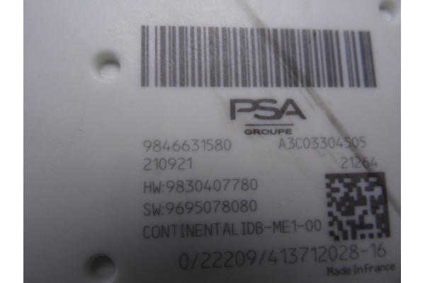 Caja reles / fusibles, Peugeot 308 (P5) Active Pack 2022, 9846631580