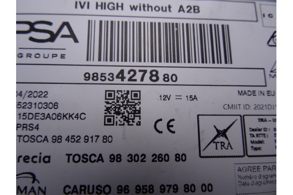 Sistema navegacion gps, Peugeot 308 (P5) Active Pack 2022, 9853427880