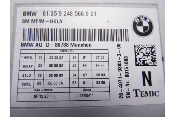 Módulo electrónico, Bmw Serie 7 (F01/F02) 740d xDrive 2011, 9248566
