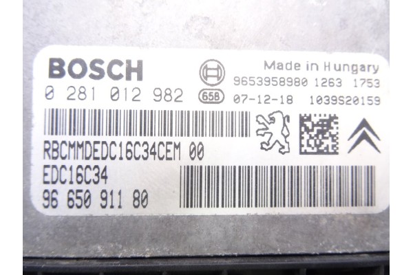 Centralita motor uce, Fiat Ii Scudo (272) Combi L1H1 90 Multijet (5 pl.) 2010, 9665091180