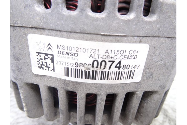 Alternador, Citroen C3 Live Edition 2016, 9806007480