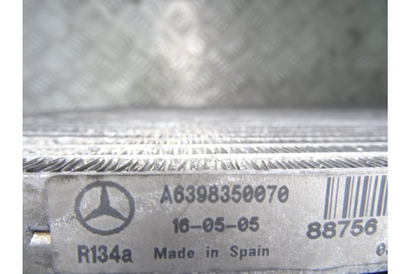 Condensador / radiador aire acondicionado, Mercedes-benz Vito Furgón (639) 109 CDI Compacto (639.601) 2005, A6398350070