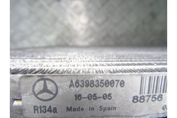 Condensador / radiador aire acondicionado, Mercedes-benz Vito Furgón (639) 109 CDI Compacto (639.601) 2005, A6398350070