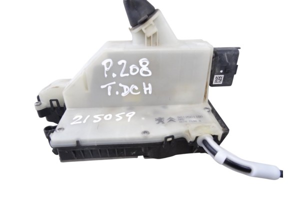 Cerradura puerta trasera derecha, Peugeot 208 Style 2016, 9812501180