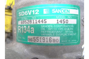 9655191680  COMPRESOR AIRE ACONDICIONADO CITROEN C3 1.1 SX Plus 2005 9655191680 211064 CITROEN - 1