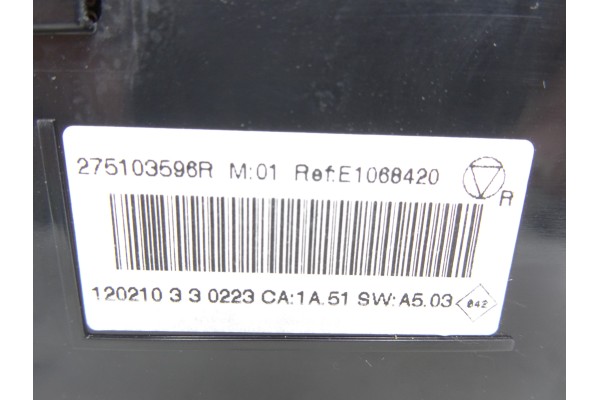 275103596R MANDO CLIMATIZADOR RENAULT MEGANE III COUPE Dynamique 2012 275103596R 211112 RENAULT - 1