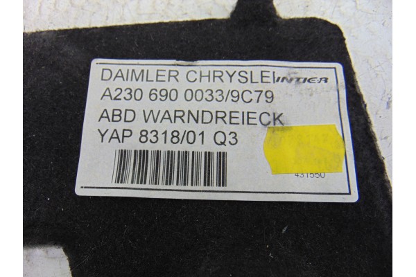 Guarnecido porton trasero, Mercedes-benz Sl (Bm 230) Roadster 500 (230.475) 2003, A2306900033