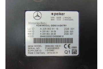 Módulo electrónico, Mercedes-benz Clase C (Bm 205) Berlina C 300 CDI BlueTEC Hybrid (205.012) 2014, A2059008118
