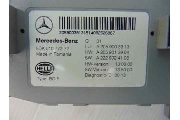 Caja reles / fusibles, Mercedes-benz Clase C (Bm 205) Berlina C 300 CDI BlueTEC Hybrid (205.012) 2014, A2059003913