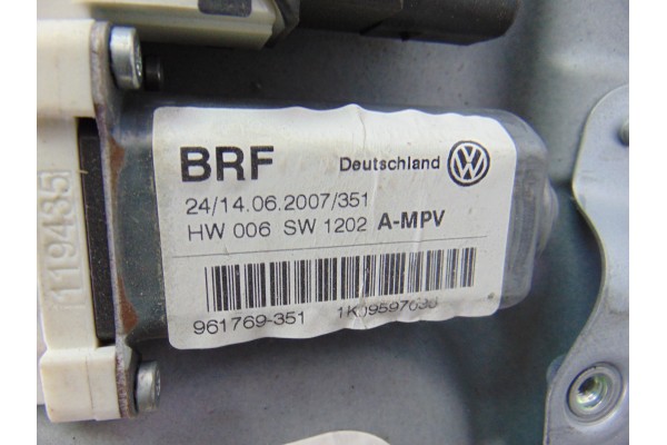 ELEVALUNAS TRASERO IZQUIERDO VOLKSWAGEN TOURAN (1T2)