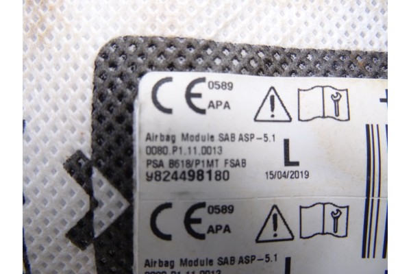 Airbag lateral izquierdo, Citroen C3 Aircross Feel 2019, 9824498180