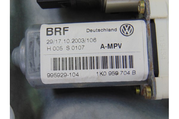 Elevalunas trasero derecho, Volkswagen Touran (1T1) Trendline 2004, 1K0959704B