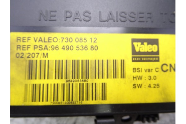 Caja reles / fusibles, Citroen Xsara Berlina 2.0 HDi Exclusive (80kW) 2002, 9649053680