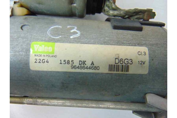 Motor arranque, Citroen C3 1,4 Exclusive Automatik 2004, 9648644680