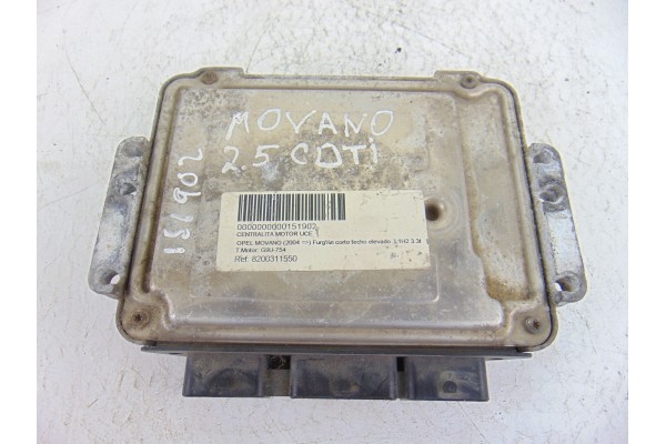 Centralita motor uce, Opel Movano Furgón/combi Furgón corto techo elevado L1H2 3.3t 2005, 8200311550