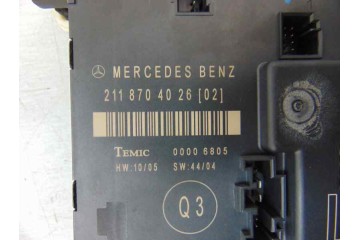 Centralita cierre, Mercedes-benz Clase e (Bm 211) Familiar 280 T CDI 4-Matic (211.284) 2006, 2118704026