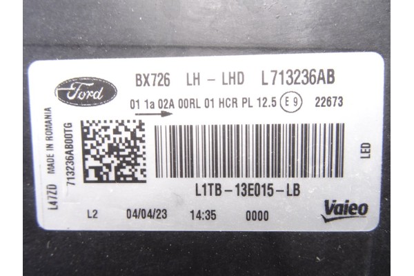 Faro izquierdo, Ford Puma ST-Line 2023, L1TB13E015LB