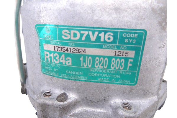 1J0820803F COMPRESOR AIRE ACONDICIONADO SKODA OCTAVIA BERLINA (1U2)