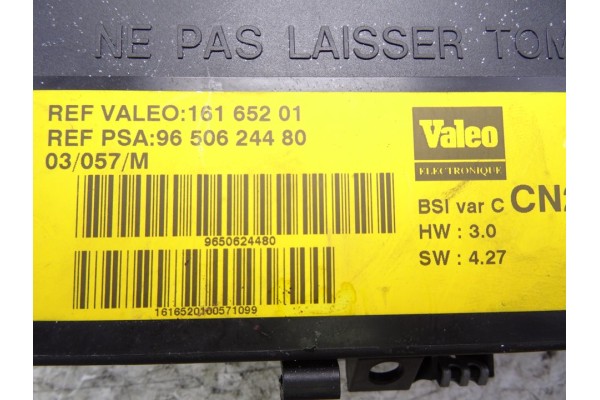 Caja reles / fusibles, Citroen Xsara Berlina 1.6 16V Chrono 2003, 9650624480