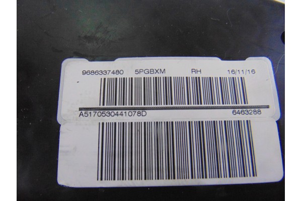Airbag lateral derecho, Peugeot 508 Sw Active 2017, 9686337480