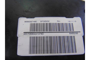 Airbag lateral derecho, Peugeot 508 Sw Active 2017, 9686337480