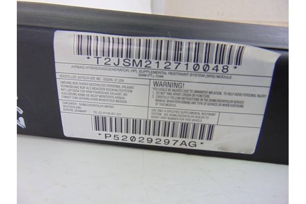 Airbag cortina delantero izquierdo, Jeep Grand Cherokee (Wh) 3.0 CRD Laredo 2007, P52029297AG