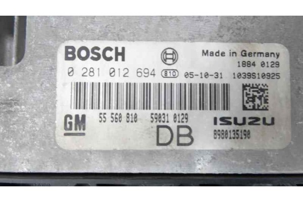 55560810  CENTRALITA MOTOR UCE OPEL ASTRA H BERLINA Elegance 2006 55560810 175140 OPEL - 3