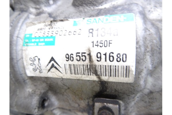 Compresor aire acondicionado, Citroen C3 1.4 HDi Exclusive 2006, 9655191680