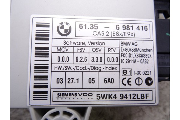 Módulo electrónico, Bmw Serie 3 Berlina (E90) 318d 2006, 6981416