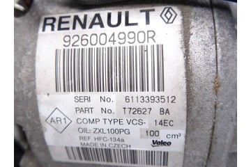 Compresor aire acondicionado, Renault Captur I Adventure 2016, 926004990R