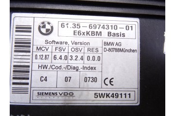 Módulo electrónico, Bmw Serie 5 Berlina (E60) 525xi 2005, 6974310