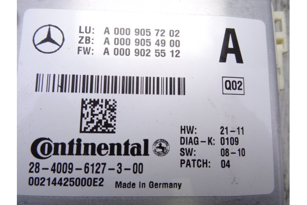 Camara vision frontal, Mercedes-benz Clase Cla (Bm 117) Cla 200 Cdi (117.301) 2014, A0009057202