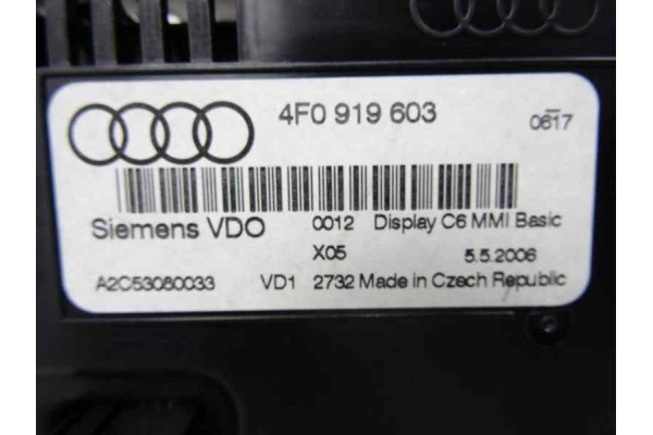 4F0919603 PANTALLA MULTIFUNCION AUDI A6 AVANT (4F5)