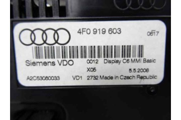 4F0919603 PANTALLA MULTIFUNCION AUDI A6 AVANT (4F5) 2.7 TDI 2005 4F0919603 167876 AUDI - 4