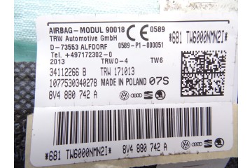 Airbag cortina delantero derecho, Audi A3 Sportback (8VA) Ambiente 2013, 8V4880742A